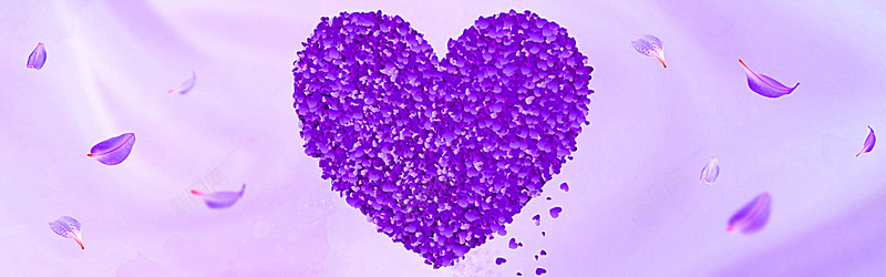 爱心紫色红色花瓣三八妇女节三八节38妇女节背景