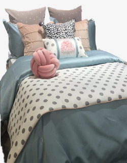女孩儿童房样板房间床上用品小孩软装床品搭毯搭巾抱枕素材