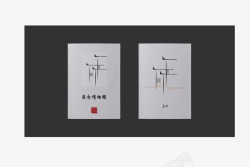 苏州博物馆宣传图册黑白水墨风主宣建筑风格平面书装画素材