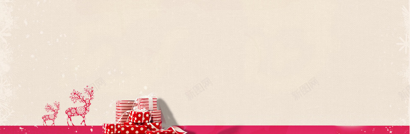 圣诞节系列海报复古简约麋鹿剪纸淘宝天猫数码家电器男背景