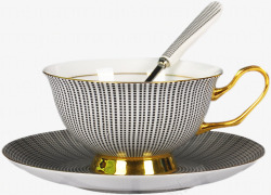 皇家英伦骨瓷欧式咖啡杯套装素雅陶瓷咖啡杯具配碟送勺素材