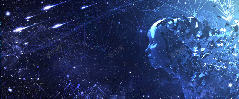 VR科幻海报未来网络立体3D太空宇宙星光金属质感科背景