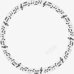 西雍整理免费商用音乐音符圆环设计声音歌作文线条艺术素材