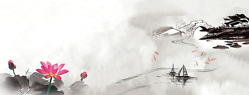 淘宝古典水墨画书画海报banner文艺小清新简约图jpg设计背景_88icon https://88icon.com 淘宝 古典 水墨画 书画 海报 文艺 清新 简约