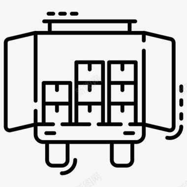 装设计货柜装货货柜包裹装货柜图标