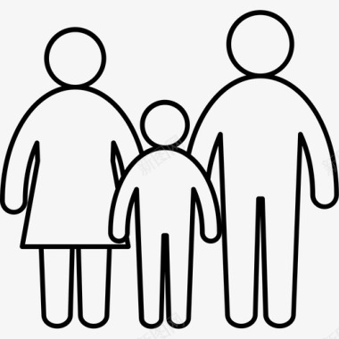 人类骨骼家庭父亲人类图标
