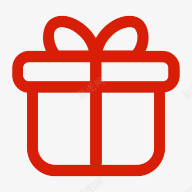 礼物盒196礼物礼品奖品线性图标