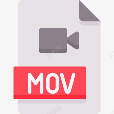 ai格式Mov文件格式音频和视频29平面图标