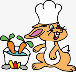 兔烹饪胡萝卜食品健康餐厨房美食厨师餐厅菜单食谱准备素材