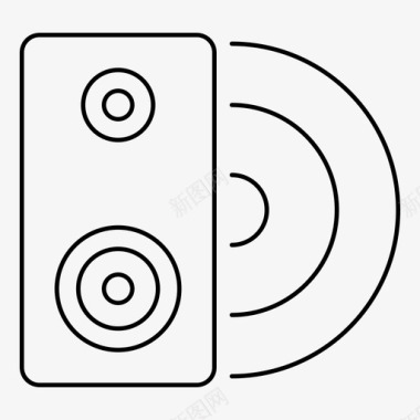 音量图标声音响亮扬声器图标