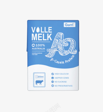 GorriA2小牛奶200ml包装设计201620图标