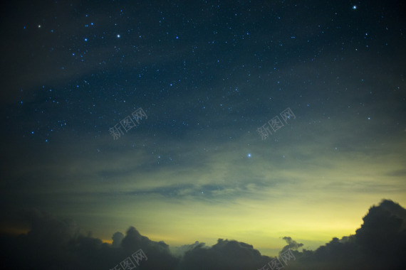 星空夜景月亮天空星星摄影后期照片修图溶图滤色PSD摄影图片