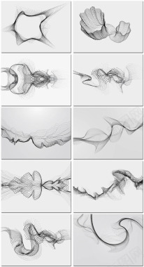 10张艺术科技感粒子颗粒未来虚拟大数据网络矢量海报背景