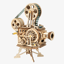 DIY拼装模型若态木质机械传动模型拼装玩具密码盒手工diy成人创高清图片