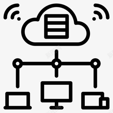 网络社交共享互联网网络图标