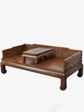 新中式实木花瓶罗汉床实木老榆木客厅家具新中式现代沙发床榻小户型推图标