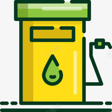 高考加油加油站能源动力9线条颜色图标