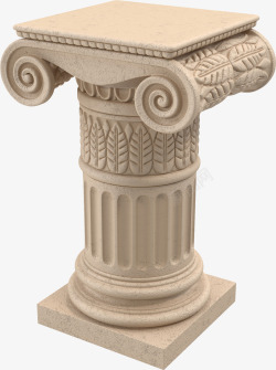 罗马柱欧式构件建筑装饰金色柱子素材