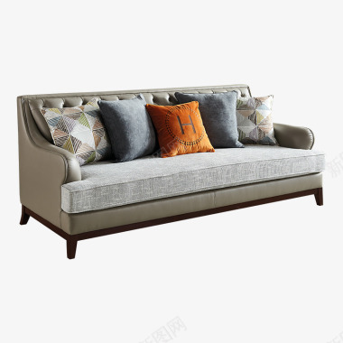 美式真皮沙发组合客厅简美牛皮小奢华轻奢家具整装三人图标