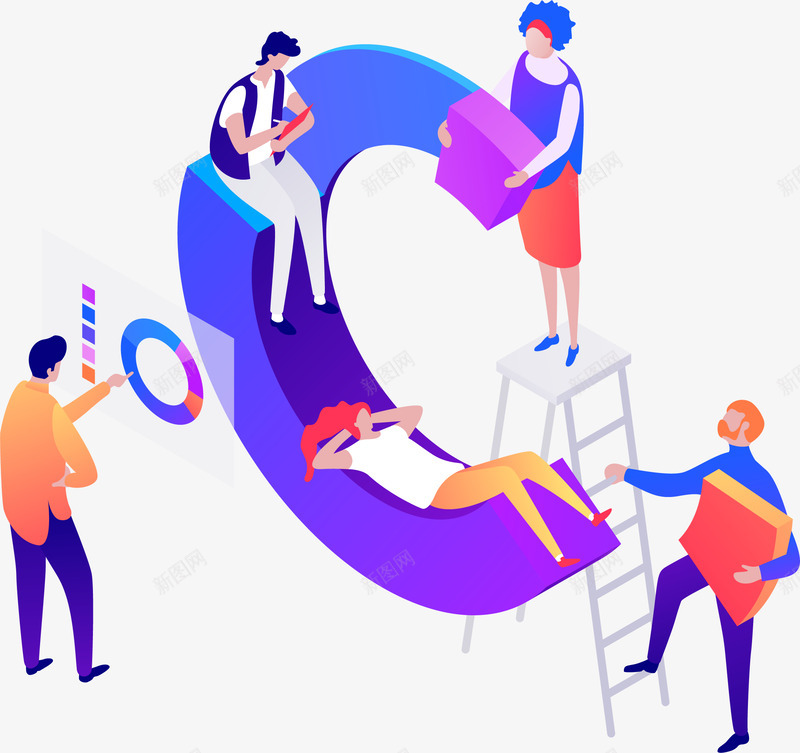 25D商务办公人物插画png免抠素材_88icon https://88icon.com 商务办公 人物 插画