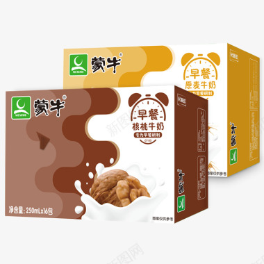核桃味饼干双11预售蒙牛早餐奶核桃味麦香味250ml16盒2图标