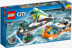 原装进口乐高积木LEGO60168城市系列帆船紧急素材