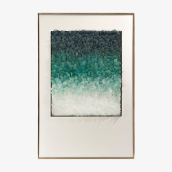 现代简约客厅装饰画抽象创意海玻璃手工拼贴挂画玄关画素材