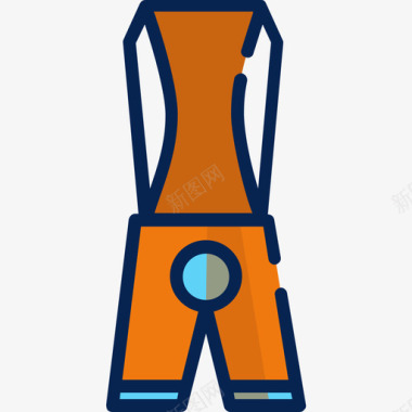 运动品牌服装运动服自行车配件4线性颜色图标