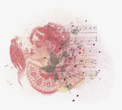 欧式复古爱神玫瑰浪漫装饰框字母图案手账208素材