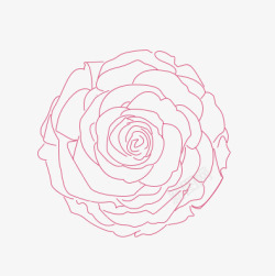 自制玫瑰花线稿素材