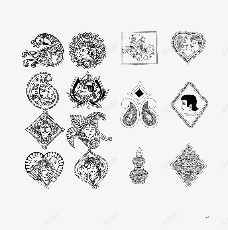 花纹特色花纹印度花纹个性花纹png免抠素材_88icon https://88icon.com 花纹 特色 印度 个性