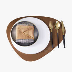 Koket蔻可样板房间装饰餐盘欧式餐桌摆台餐具白棕素材