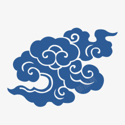 中国古风传统纹样祥云海浪透明图案AI矢量73素材