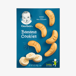 美国嘉宝gerber香蕉形状曲奇142g婴幼儿辅食素材