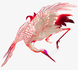 红色中国风飞鹤装饰图案国风红色中国风飞鹤装饰图案图素材