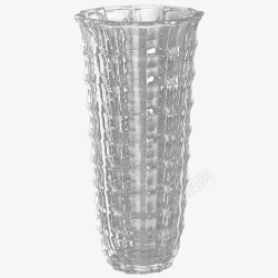 创意大号凹纹透明玻璃花瓶摆件素材