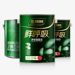 墙面漆白色三棵树乳胶漆鲜唿吸净味墙面漆新房白色内墙漆彩色室内高清图片