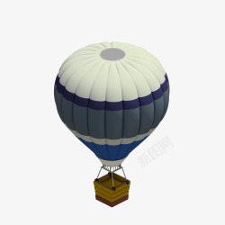 C4d云朵热气球3D立体模型素材