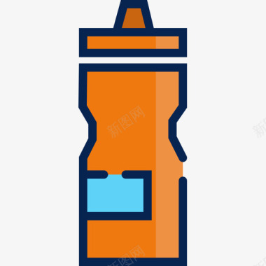 瓶运动瓶自行车配件4线性颜色图标