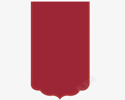 中式边框花纹红色旗素材