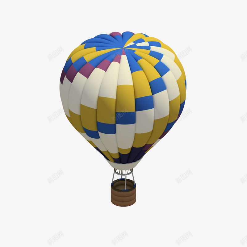C4d云朵热气球3D立体模型png免抠素材_88icon https://88icon.com 云朵 热气球 立体 模型
