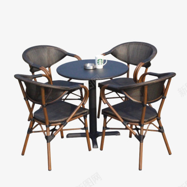 桌椅户外专用椅子阳台藤椅休闲餐饮外摆酒吧椅咖啡厅组图标