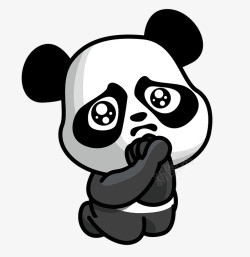 熊猫卡通可爱搞笑动物得意素材