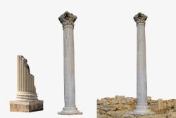 柱状废墟老考古装饰石架构古董世界文化遗产孤立隔离石素材