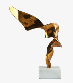 创意飘带艺术飞扬金属雕塑摆件素材