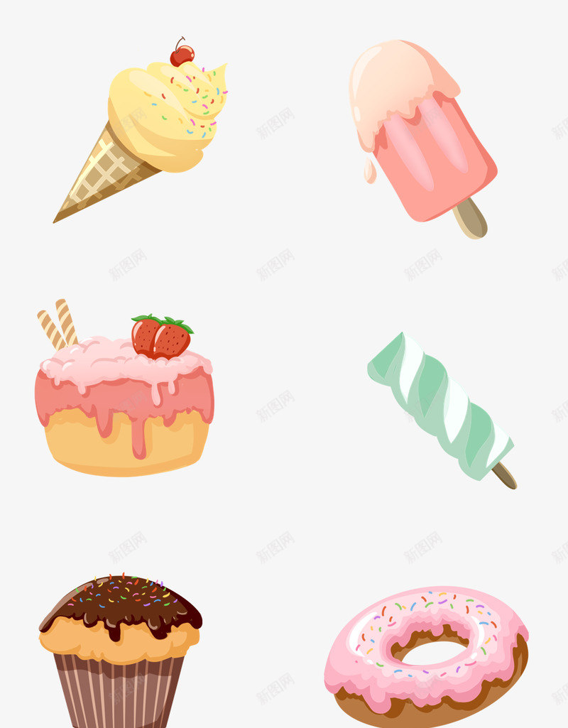 夏季清新可爱甜品蛋糕冰激凌png免抠素材_88icon https://88icon.com 夏季 清新 可爱 甜品 蛋糕 冰激凌