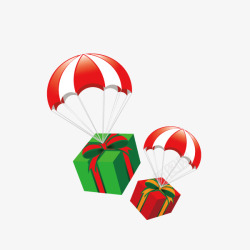 圣诞降落伞礼盒素材