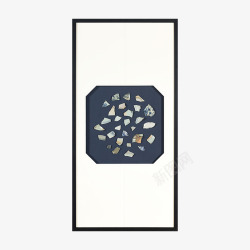 田钰新中式客厅沙发墙装饰画纯手工制作立体碎瓷艺术画素材
