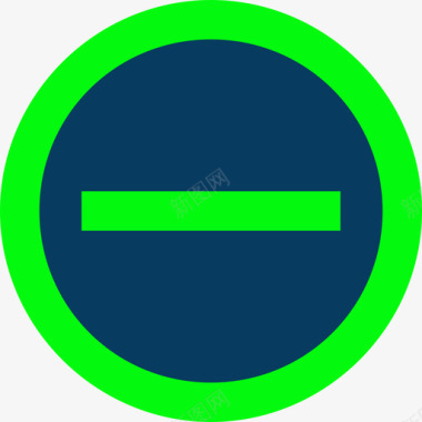 科技感圆绿圆图标