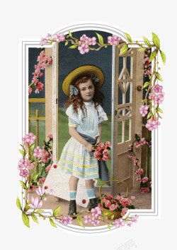 七世酿酒小女孩陷害帽子爱德华七世时代儿童肖像天使年轻公高清图片